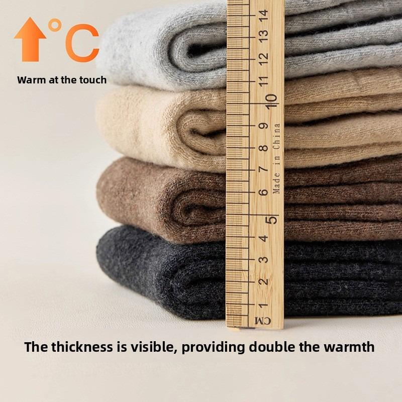 Woolen Socks for Men, Thick and Warm Mid-calf Socks, Elastic Floor Socks That Do Not Pinch The Feet
