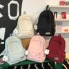 Student School Bag Women's Lightweight Travel Small Backpack Solid Color Backpack