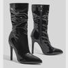 European and American Style Patent Leather Stiletto Over-the-Knee High Boots (10cm Heel)