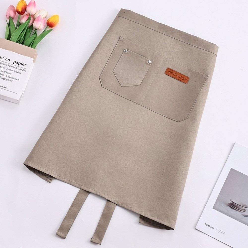 Double-Sided Half-Length Apron Waterproof Fabric Work Apron Durable Kitchen Apron Milk Tea Shop