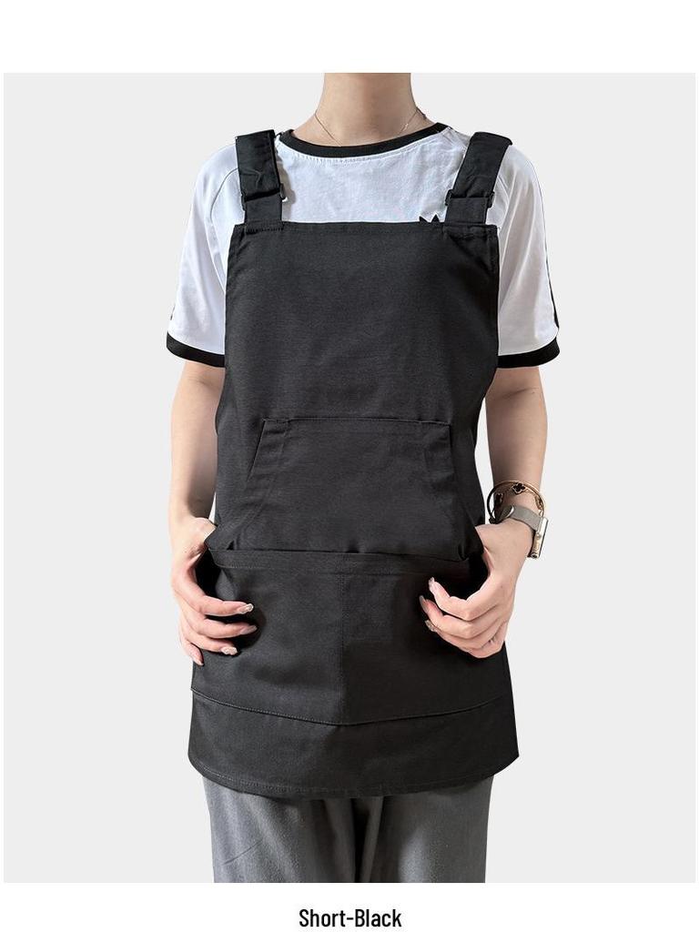 Custom Logo Waterproof Canvas Apron for Kitchen, Coffee, Pet, and Barber Shops