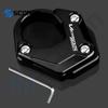 Motorcycle CNC Kickstand Foot Side Stand Extension Pad Accessories For Kawasaki Versys650 Versys 650 Versys-650 2015 - 