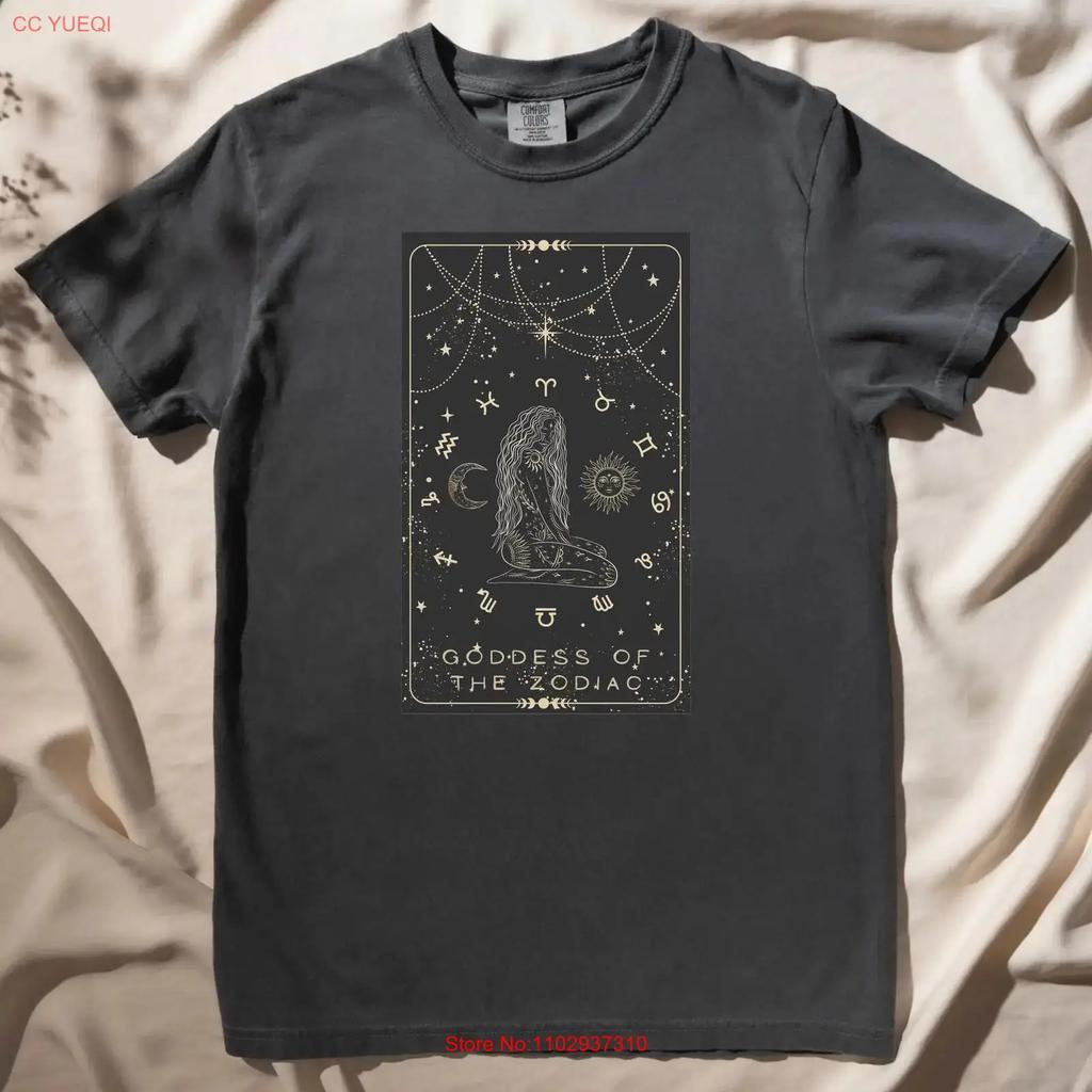 Goddess Of The Zodiac Tarot Card T Shirt Celestial Astrology For Her Friends Vintage Stylish Unisex Breathable Soft
