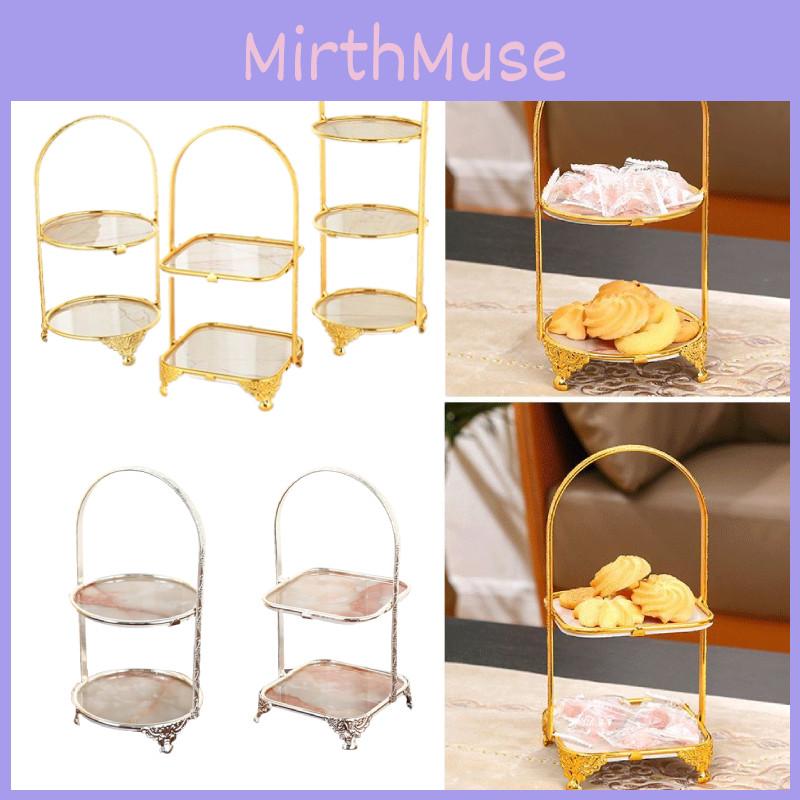 Multilayer Food Tray Organizer With Gold Finish For Home And Gift Use