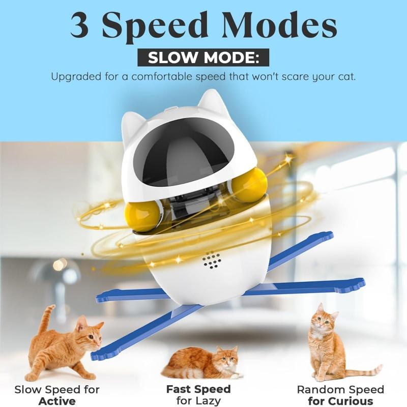 Katzen-Teaser-Spielzeug Automatischer intelligenter Teaser Katzenstab Auslaufender Futterball Set Selbst Hi Rolling Ball Katzenspielzeug
