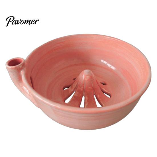 Blumenförmige Obstspülschale, sich selbst drehende Beerenwaschschale, 360-Grad-Wirbelreinigung und elegantes Servieren für Kräuter, Abtropf-Spinner, Keramik