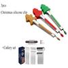 Christmas Food Tongs 6 Pcs Grip Serving Gingerbread Man Tree Nonstick Tip Reusable Bacon Silicone Tongs Meat Server