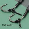 4pcs Ronnies Rigs With Bait Screw/Ring Swivel Strong Curve Shank Fishing Hook Ready Made Rig For Carp Fishing Accessories Tackle