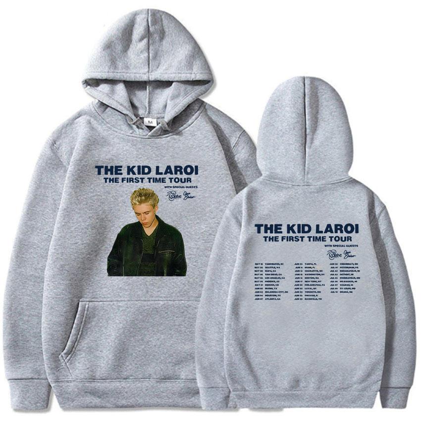 Mädchen 2024 Album Grafik Sweatshirt The First Time The Kid LAROI Hoodie Unisex Streetwear Casual Herren Kapuzenpullover