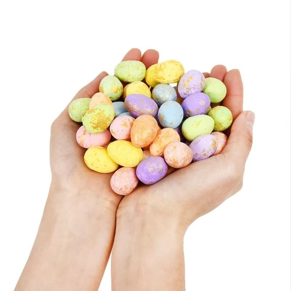 50/100Pcs Colorful Fake Foam Eggs Speckled Painted Bird Eggs  Easter Party Decorations