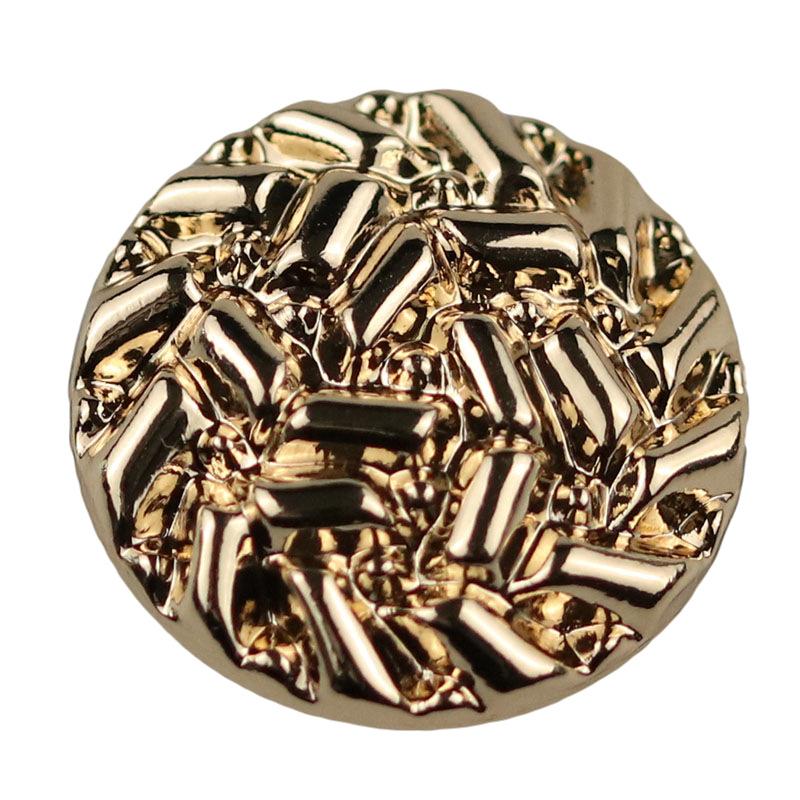 5Pcs Xiaoxiang Middle Ancient Egyptian Style Metal Button Round Embossed Gold Button Tweed Jacket Sweater Button