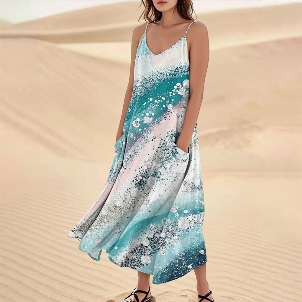 Women's Summer Dress Casual Loose Long Beach Vacation Dresses