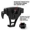 Innovative Offset Base Motorcycle Phone Mount with 360 Rotation Metal Plastic Phone Support for Stable Navigation View