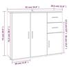 VidaXL Buffet Sonoma Oak 91x29,5x75 Cm Engineered Wood 823272