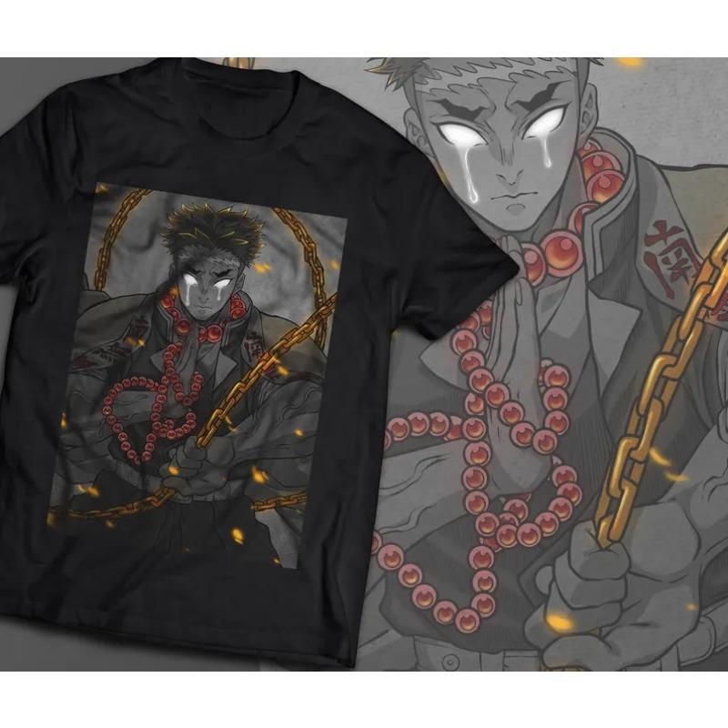 Gyomei Himejima T Shirt Demon Slayer Anime Men's Summer Cotton Women Streetwear Casual Oversized Classic Clothing Couple tee top
