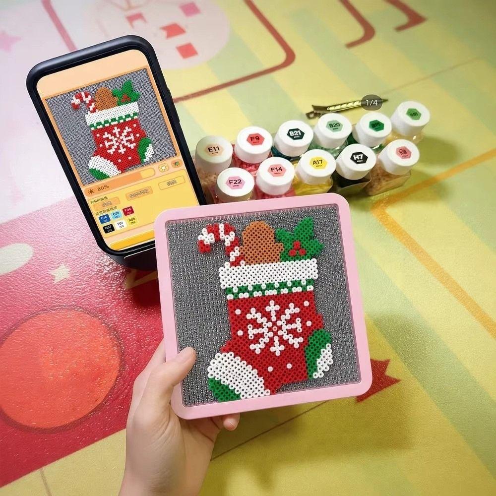 Tableaux de Perles Fusees Intelligents Contrôlés par Application Perles 2,6 mm Perles Hama Planches à Picots Jouets Éducatifs