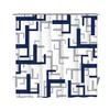 Shower Curtain Waterproof And Mildew-Proof Line Lattice Bathroom Striped Bathroom Curtain Shower Curtain Partition Curtain Free Of Punching