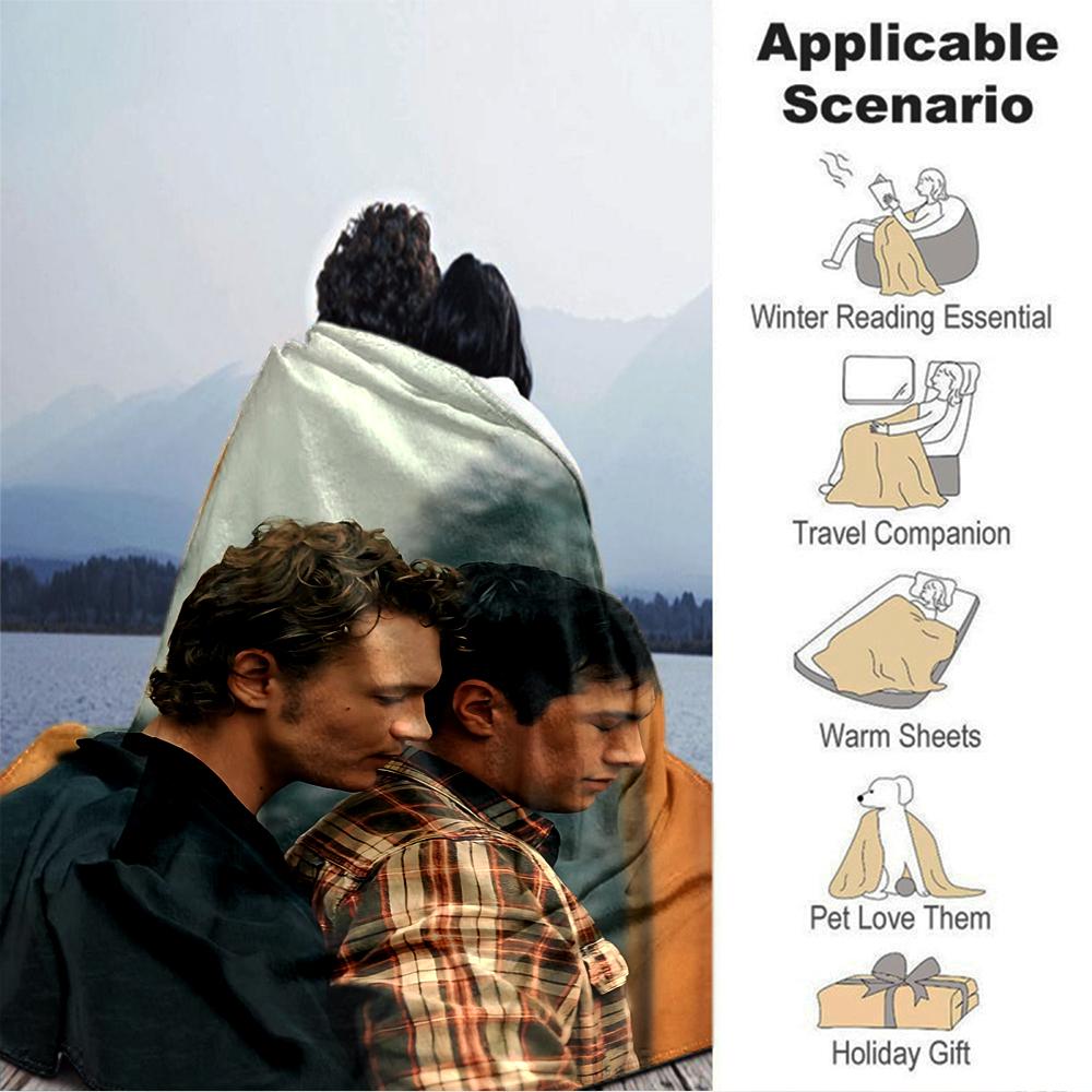 Two Men Close Embrace Blanket Soft Throw Blanket For Home Bedroom Bed Sofa Travel Office Solid Christmas Blanket