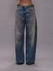 R.13 Autumn Retro Loose Wide-Leg Patchwork Denim Jeans