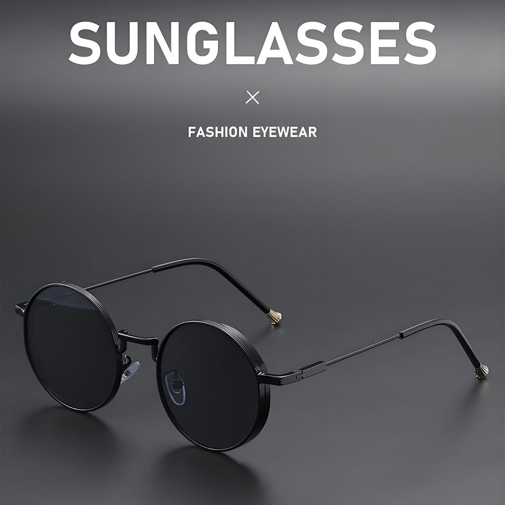 FEISEDY Round UV400 UV B1552 Women's Sunglasses, Lightweight, Protection, Protection, Fashionable, Cycling, Men's, Popular, Stylish,