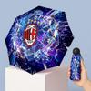 AC Milan Pattern Printed Mini 5 Folds 8 Ribs Compact Umbrella Windproof Waterproof Lightweight Portable Folding