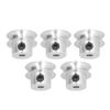 5 Pack Screw Fixed Round Pulley Durable VShaped Pulley with 16mm Diameter Hole for Round Belt Transmission