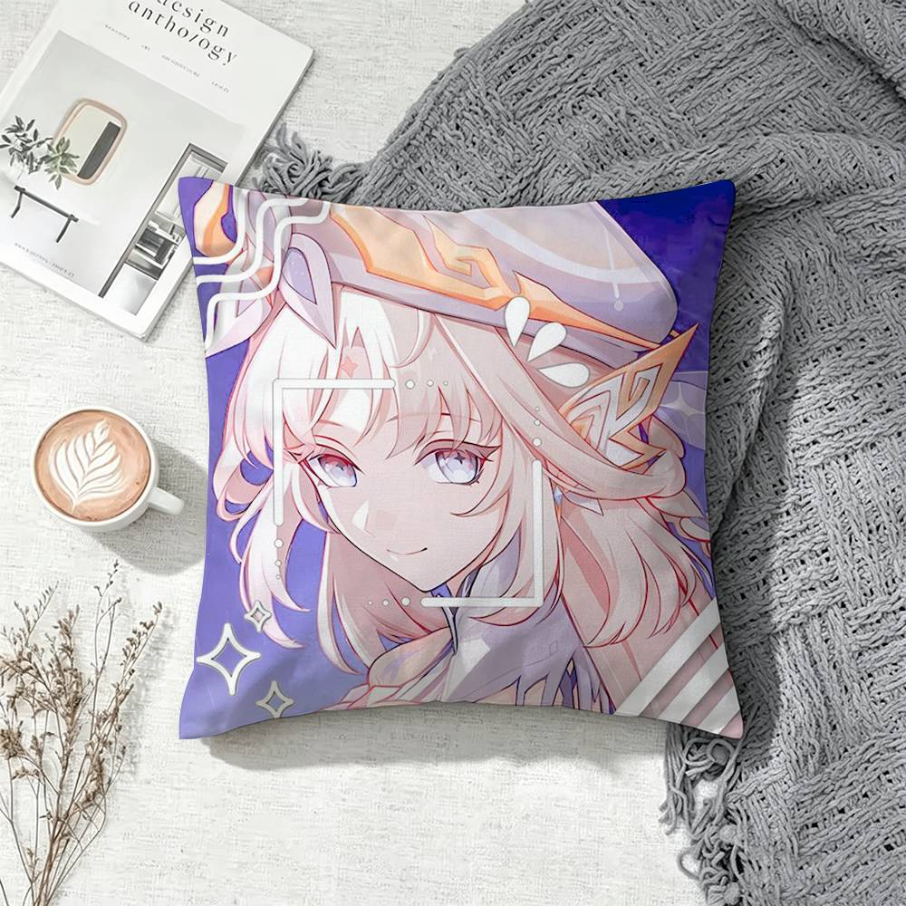 Nicole Zenless Zone Zero Square Double-Sided Printed Pillow Case Sofa Cushion Cover Bedroom Bedside Decor