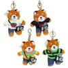 Cartoon Red Panda Plush Keychain Stuffed Red Panda Wearing Sweater Bag Charm with Mini Camera for Backpack Handbag Car Key Accessories