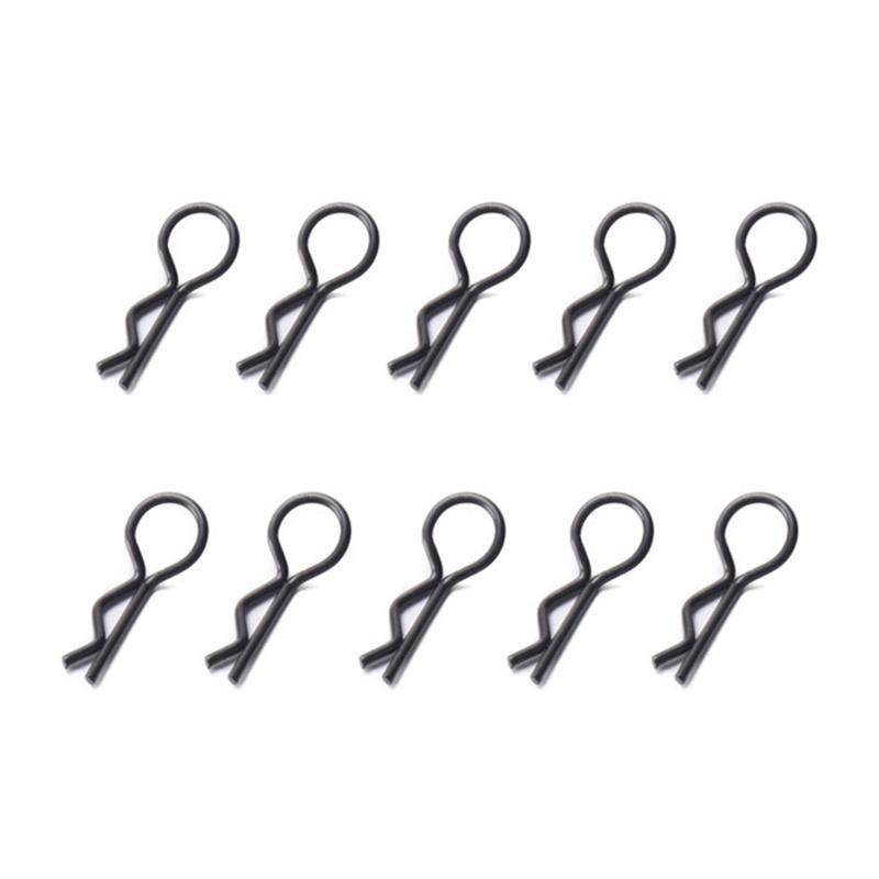 10pcs R-Shaped Metal Body Clips for 1/10 1/8 Model Car Durable Stainless Steel Pins for RCs Model Car Simple Fixing
