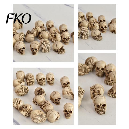 Window Display Gothic Decor 20Pcs Creative Miniature Skull Figurines, Cool Statues for Garden Bonsai Small Resin Crafts Decoration, Micro Landscapes