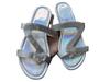 Large size rhinestone sandals new Z-shaped summer flat bottom casual open-toed Roman women's slippers