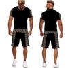 Luxury Vintage Stripe 3D Print Men's Tee/Shorts/Set Summer Casual T-Shirts Jogging Suit Fashion Male Outfits Streetwear Clothing