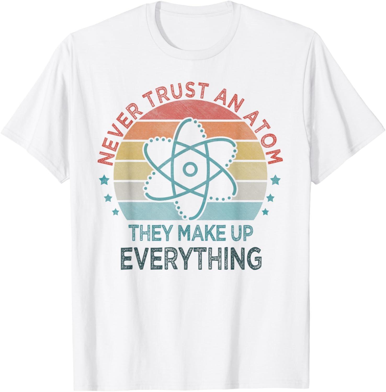 

Графический подарок на день рождения Atom Retro Style Science Футболка женская унисекс одежда уличная одежда Графические футболки Аниме футболка XXXL белый