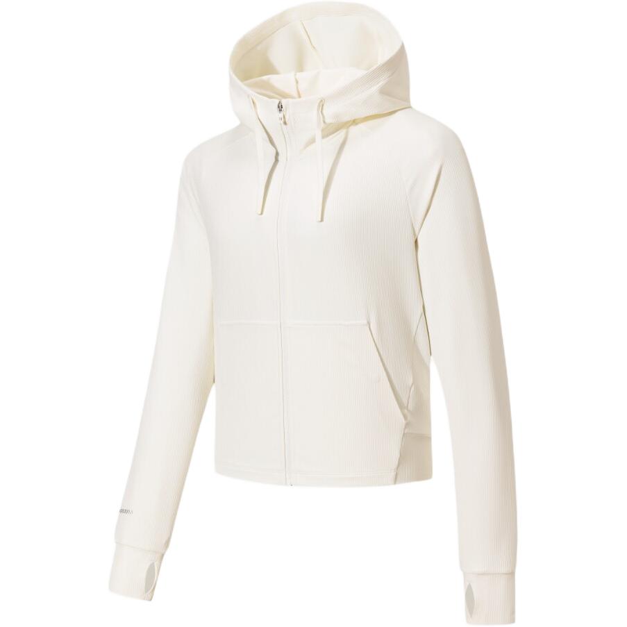 Anta Champion All-Weather Series Zipper Solid Color Hooded Casual Jacket Women jackets 162620702-1 M