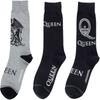 Queen Unisex Adult Logos Crew Socks (Pack of 3)