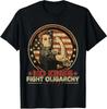 Vintage No Kings Fight Oligarchy America Flag Design Unisex T-Shirt