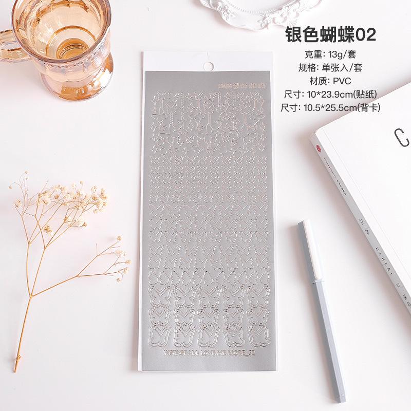 1 Sheet Waterproof  English Letter Digital Decorative Gold Sticker Scrapbooking Diy Label Diary Album Journal Planner