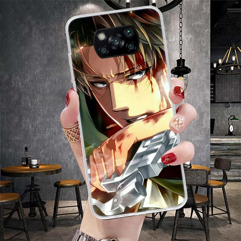 Titan Attack Levi Phone Case For Xiaomi Redmi 15C 15 13C 13 Poco X5 X6 X7 F7 Ultra M7 12C 12 10 10C 9C 9A 9T 9 Fundas Poco X3 X4