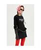 Lucky Chouette Woven Bustier Long-Sleeve T-Shirt (Black) Lftas25100Bkx