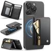 Portofel Suport Card Magnetic pentru Telefoane & Carcase Magnetice pentru iPhone 17/16/15/14/13/12 Pro/Max, Buzunar cu Fermoar cu 4 Sloturi Blocare RFID
