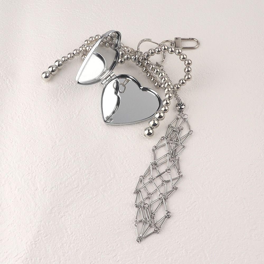 Stainless Steel Lip Balm Bag Key Chain Silver Color Lip Balm Keychain