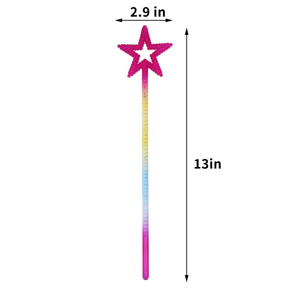 13 Inches MagicWand For Kids Golden SilverStar Wand Fairy Princess Angel Wand Sticks For Girls Costume Princess Cosplay Props