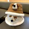 Childrens Winter Dog Print Fisherman Hat With Plush Lining For Baby Girls And Boys
