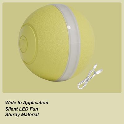 Electric Rolling Pet Toy Ball Rechargeable Smart Jumping Toy Obstacle Avoidance Ball For Dogs With LED Light For Indoor Play