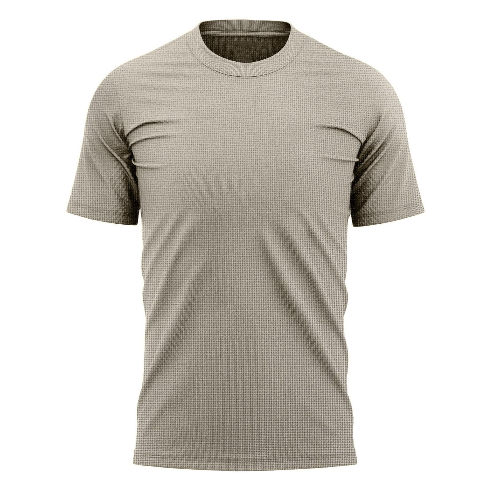 

Летняя новая мужская свободная пластина с круглым вырезом и коротким рукавом, большая модная повседневная спортивная футболка L верблюд