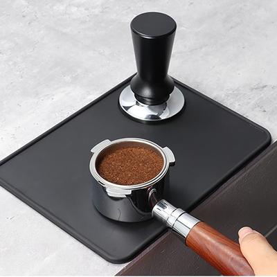 New Silicone Coffee Tamper Mat with Corner Edge Black Espresso Tamping Pad Coffee Corner Pad For Portafilter Barista Accessories