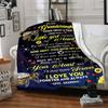 1pc Granddaughter Love Quotes Blanket Lightweight Flannel Blanket Throw Blanket For Sofa, Bed, Travel, Camping, Livingroom, Office, Couch, Chair, And