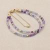 Ručně vyráběné 3MM dvouvrstvé barevné fluoritové korálky s přechodem Náramky s magnetickým pozlaceným přívěskem Dámské šperky