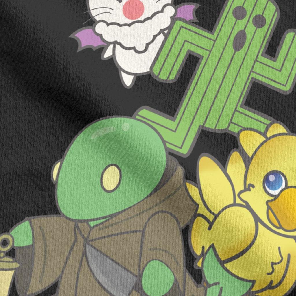 Team Final Fantasy Mogry Chocobo Tonberry Kaktus RPG Spiel Square Enix Geek Nerd T-Shirts Unisex 100% Baumwollkleidung Geschenkidee Unisex
