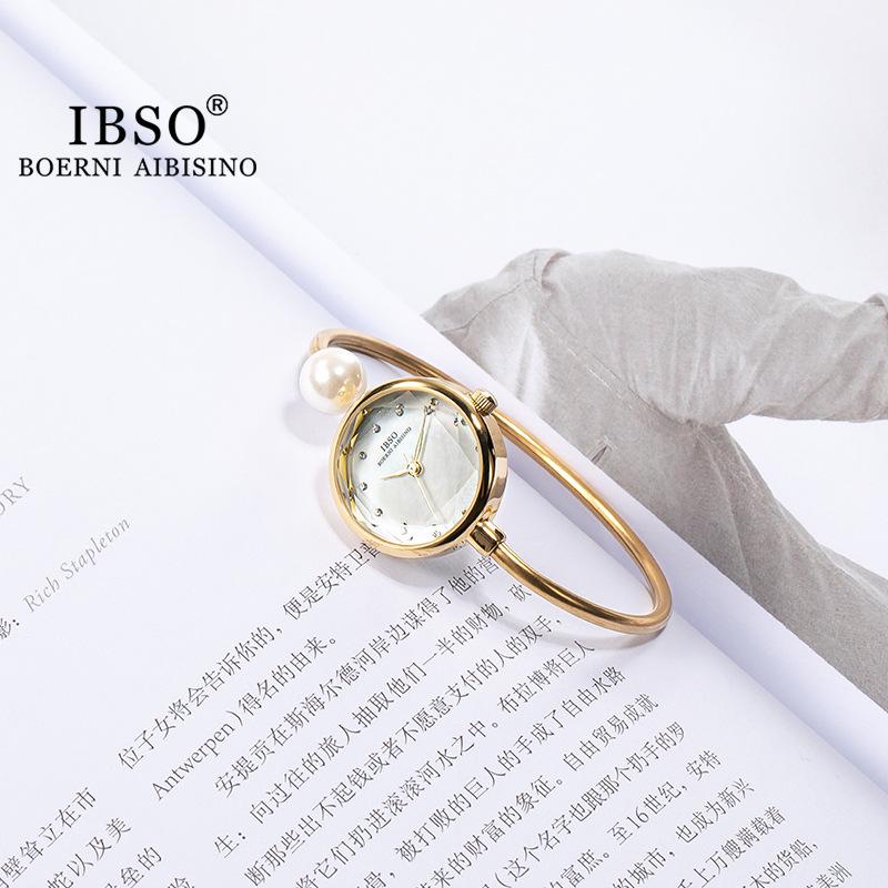 Muschel Zifferblatt Perlen Uhr Damen Zartes Diamantschliff Zifferblatt Kleines Armband Trend